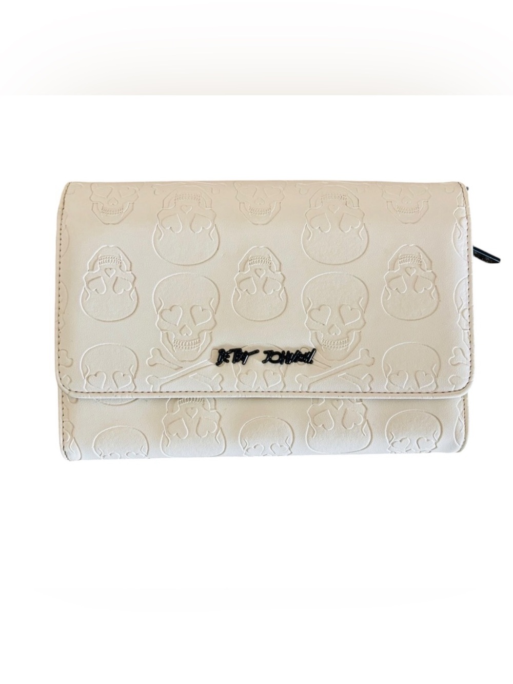 Betsey Johnson Skull Embossed Crossbody